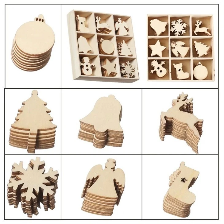 Wooden Creative Christmas Tree Pendant
